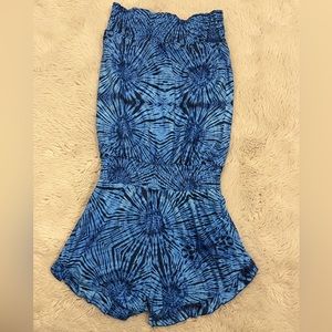 C&R Beachwear Girls Tie Dye Strapless Romper